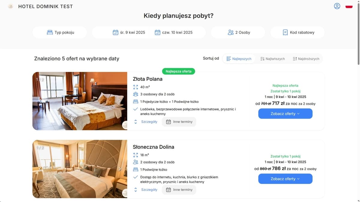 Po zalogowaniu, silnik zmienia nieco sposób wyświetlania zniżek.